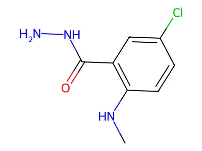 5-Chloro-2-(methylamino)benzene-1-carbohydrazide structure