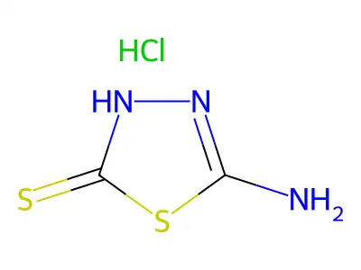 1,3,4-Thiadiazole-2-thiol, 5-amino-, hydrochloride structure