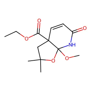 ethyl 7a-methoxy-2,2-dimethyl-6-oxo-3,7-dihydrofuro[2,3-b]py structure