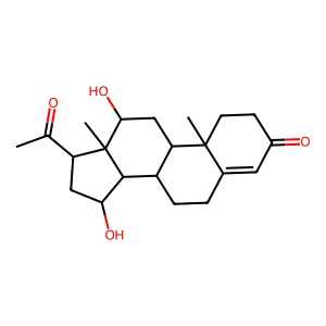 12,15-Dihydroxypregn-4-ene-3,20-dione, (12beta,15alpha)- structure