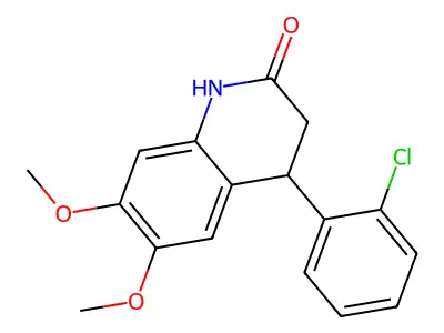 4-(2-chlorophenyl)-6,7-dimethoxy-3,4-dihydro-1H-quinolin-2-one structure