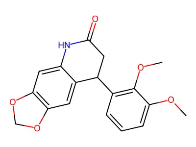 8-(2,3-dimethoxyphenyl)-7,8-dihydro-5H-[1,3]dioxolo[4,5-g]quinolin-6-one structure