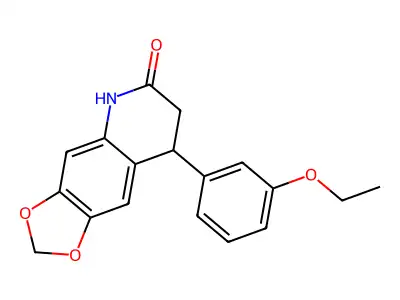 8-(3-ethoxyphenyl)-7,8-dihydro-5H-[1,3]dioxolo[4,5-g]quinolin-6-one structure