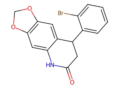 8-(2-bromophenyl)-7,8-dihydro-5H-[1,3]dioxolo[4,5-g]quinolin-6-one structure