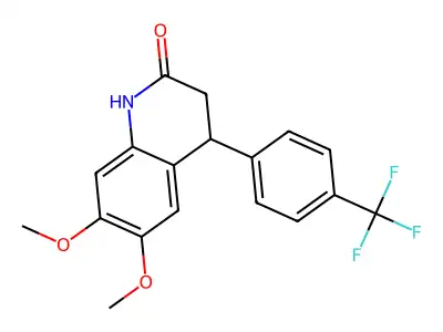 6,7-Dimethoxy-4-(4-trifluoromethyl-phenyl)-3,4-dihydro-1H-quinolin-2-one structure
