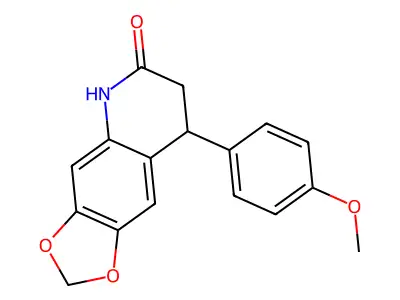 8-(4-methoxyphenyl)-7,8-dihydro-5H-[1,3]dioxolo[4,5-g]quinolin-6-one structure