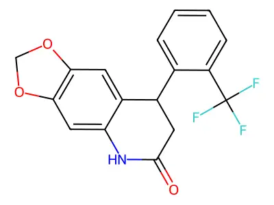 8-[2-(trifluoromethyl)phenyl]-7,8-dihydro-5H-[1,3]dioxolo[4,5-g]quinolin-6-one structure