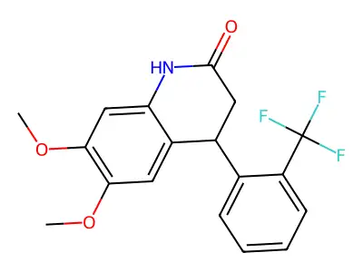3,4-Dihydro-6,7-dimethoxy-4-(2-(trifluoromethyl)phenyl)-2(1H)-quinolinone structure
