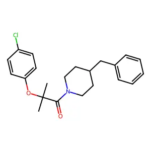 1-(4-Benzylpiperidin-1-yl)-2-(4-chlorophenoxy)-2-methylpropan-1-one structure