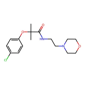 2-(4-chlorophenoxy)-2-methyl-N-(2-morpholin-4-ylethyl)propanamide structure