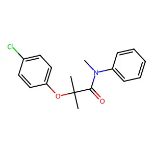 2-(4-chlorophenoxy)-N,2-dimethyl-N-phenylpropanamide structure