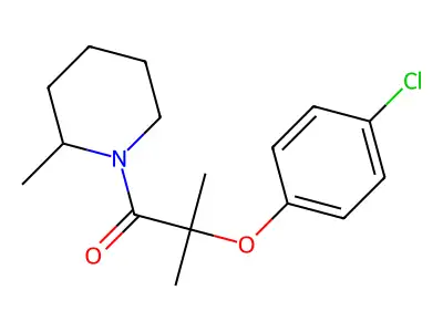 2-(4-Chlorophenoxy)-2-methyl-1-(2-methylpiperidin-1-yl)propan-1-one structure