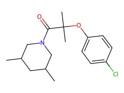 2-(4-Chlorophenoxy)-1-(3,5-dimethylpiperidin-1-yl)-2-methylpropan-1-one structure