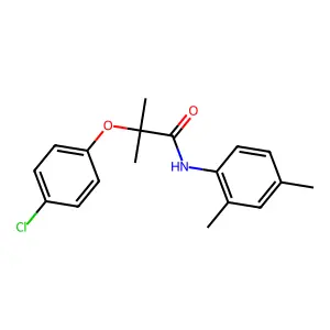 2-(4-chlorophenoxy)-N-(2,4-dimethylphenyl)-2-methylpropanamide structure
