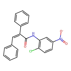 (E)-N-(2-chloro-5-nitrophenyl)-2,3-diphenylprop-2-enamide structure