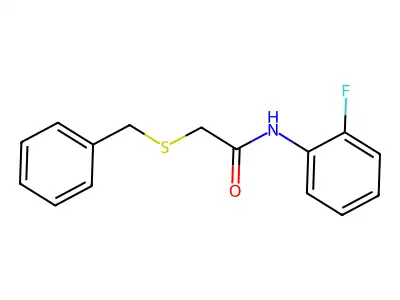 2-(benzylthio)-N-(2-fluorophenyl)acetamide structure
