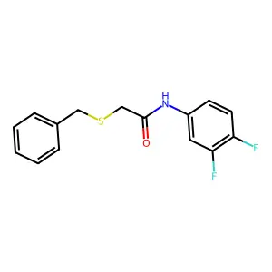 2-(benzylsulfanyl)-N-(3,4-difluorophenyl)acetamide structure