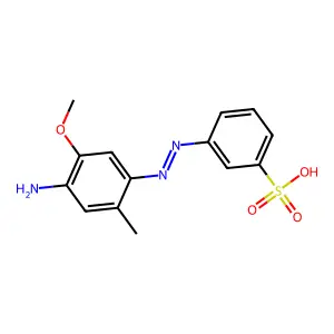 3-(2-(4-Amino-5-methoxy-2-methylphenyl)diazenyl)benzenesulfonic acid structure