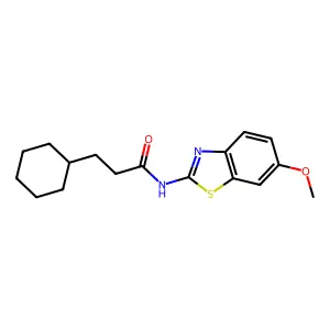 3-cyclohexyl-N-(6-methoxy-1,3-benzothiazol-2-yl)propanamide structure