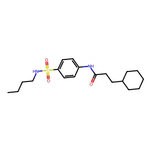 N-[4-(butylsulfamoyl)phenyl]-3-cyclohexylpropanamide structure