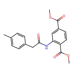 Dimethyl 2-{[(4-methylphenyl)acetyl]amino}benzene-1,4-dicarboxylate structure