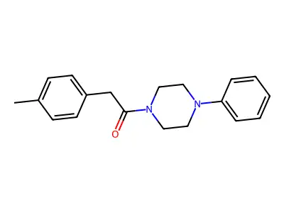 2-(4-Methylphenyl)-1-(4-phenylpiperazin-1-yl)ethanone structure