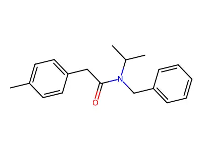 N-benzyl-2-(4-methylphenyl)-N-(propan-2-yl)acetamide structure