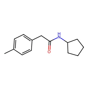 N-cyclopentyl-2-(4-methylphenyl)acetamide structure