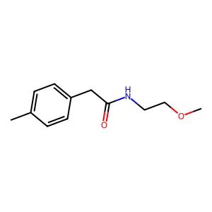 N-(2-methoxyethyl)-2-(4-methylphenyl)acetamide structure