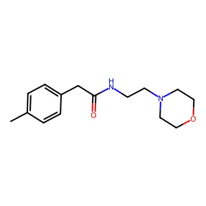 2-(4-methylphenyl)-N-(2-morpholin-4-ylethyl)acetamide structure