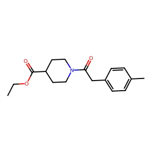 Ethyl 1-[2-(4-methylphenyl)acetyl]piperidine-4-carboxylate structure