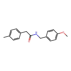 N-[(4-methoxyphenyl)methyl]-2-(4-methylphenyl)acetamide structure