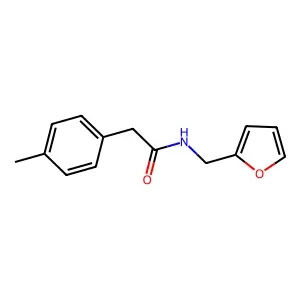N-(furan-2-ylmethyl)-2-(4-methylphenyl)acetamide structure