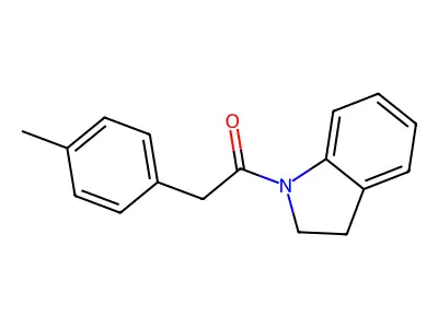 1-(2,3-Dihydroindol-1-yl)-2-(4-methylphenyl)ethanone structure