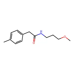 N-(3-methoxypropyl)-2-(4-methylphenyl)acetamide structure