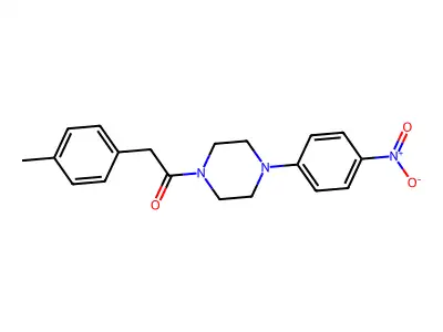 2-(4-Methylphenyl)-1-[4-(4-nitrophenyl)piperazin-1-yl]ethanone structure