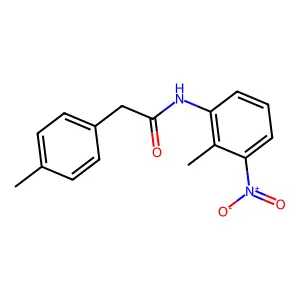 N-(2-methyl-3-nitrophenyl)-2-(4-methylphenyl)acetamide structure