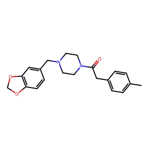 1-[4-(1,3-Benzodioxol-5-ylmethyl)piperazin-1-yl]-2-(4-methylphenyl)ethanone structure