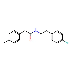 N-[2-(4-fluorophenyl)ethyl]-2-(4-methylphenyl)acetamide structure
