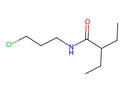 N-(3-chloropropyl)-2-ethylbutanamide structure