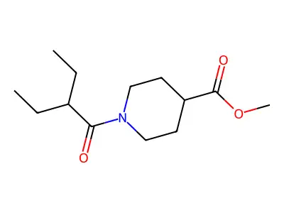 Methyl 1-(2-ethylbutanoyl)piperidine-4-carboxylate structure