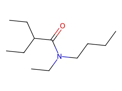 N-butyl-N,2-diethylbutanamide structure