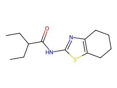 2-ethyl-N-(4,5,6,7-tetrahydro-1,3-benzothiazol-2-yl)butanamide structure