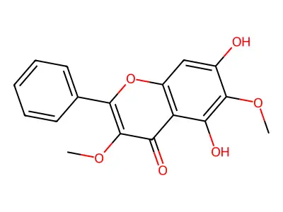 5,7-Dihydroxy-3,6-dimethoxyflavone structure