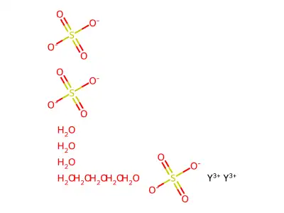 硫酸钇(3+)盐(3:2)八水合物 structure