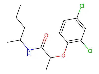 2-(2,4-dichlorophenoxy)-N-pentan-2-ylpropanamide structure