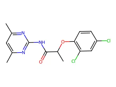 2-(2,4-dichlorophenoxy)-N-(4,6-dimethylpyrimidin-2-yl)propanamide structure
