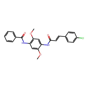 N-[4-[[(E)-3-(4-chlorophenyl)prop-2-enoyl]amino]-2,5-dimethoxyphenyl]benzamide structure