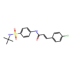 (E)-N-[4-(tert-butylsulfamoyl)phenyl]-3-(4-chlorophenyl)prop-2-enamide structure