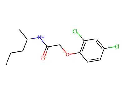 2-(2,4-dichlorophenoxy)-N-pentan-2-ylacetamide structure